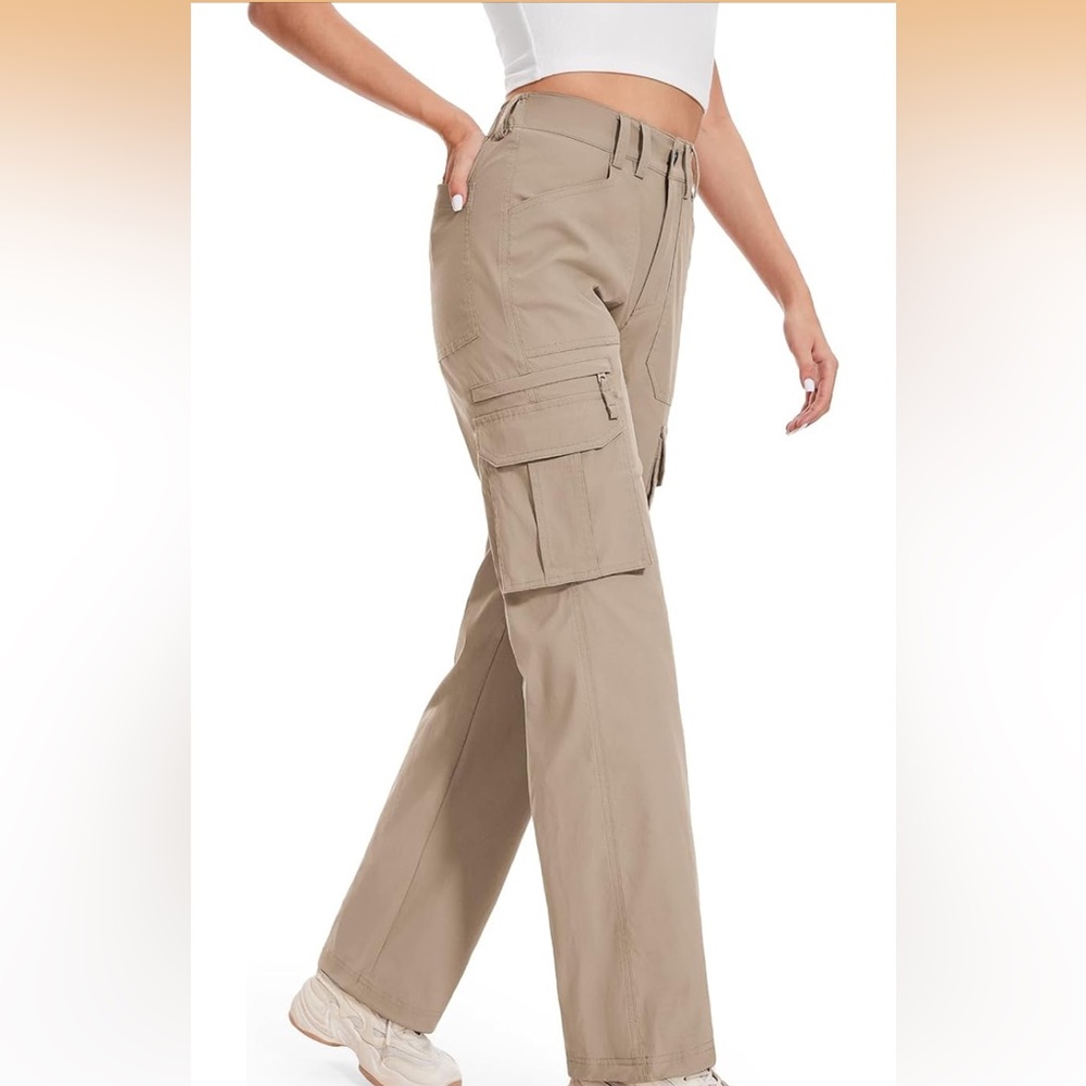 Women's Tan Cargo Pants worn once Perfect condition - Picture 2 of 8